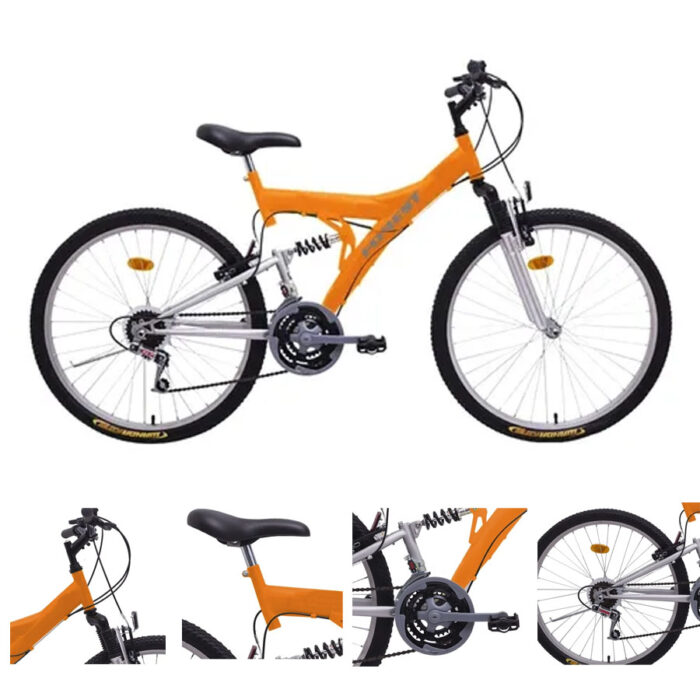 Bicicleta Mountain Bike Rodado 26 Doble Suspension Forest Cuadro Reforzado
